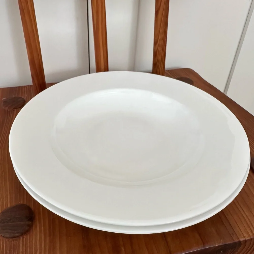 Set of 2 Crate and Barrel Made in Germany White Soup Pasta Bowls